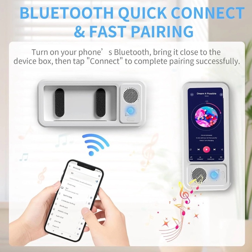 Bluetooth Speaker with Built-in Microphone - White - Picture 4 of 7